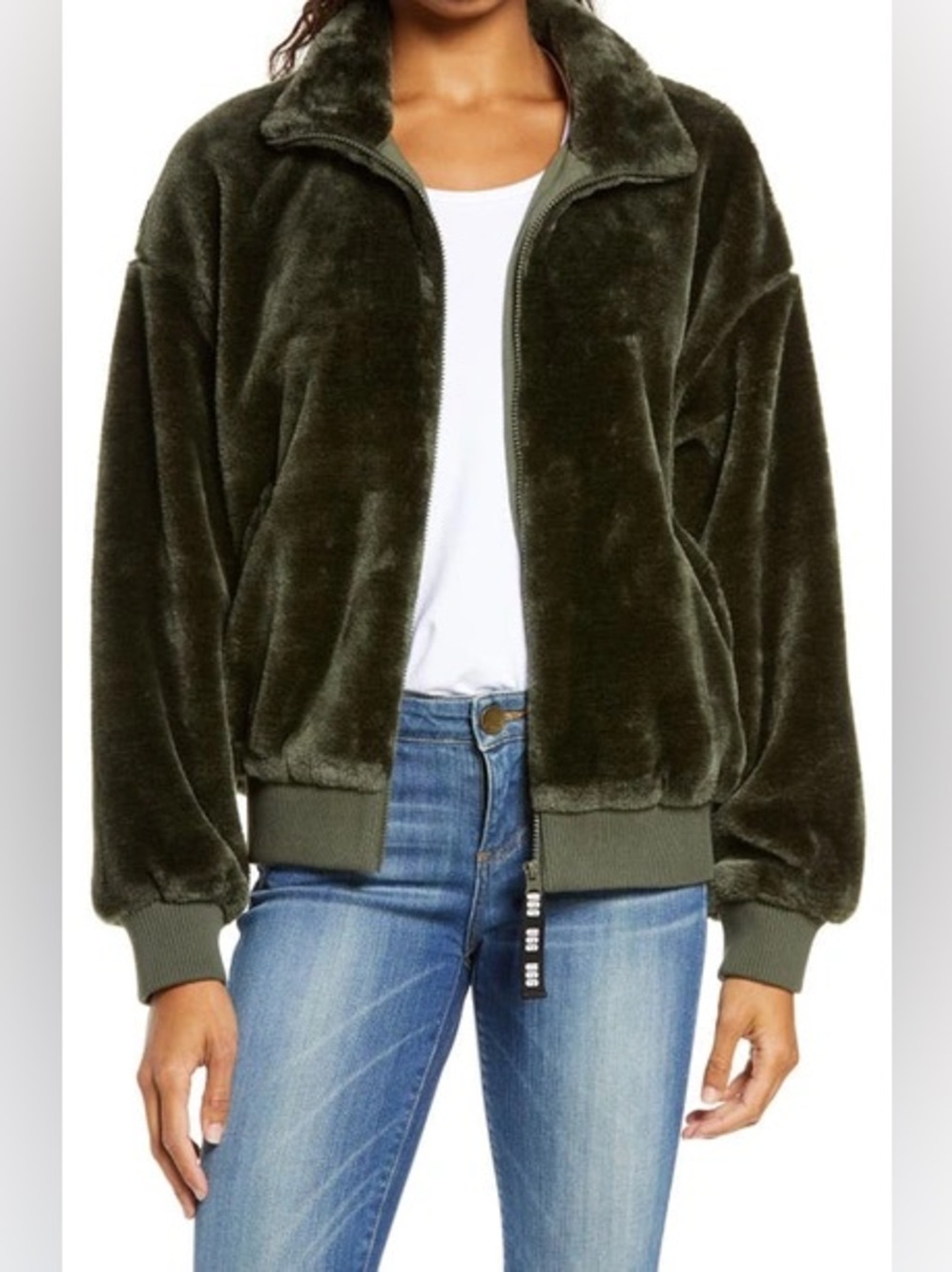 UGG Laken Soft Teddy Jacket Olive
